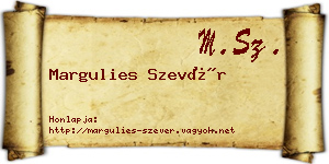Margulies Szevér névjegykártya